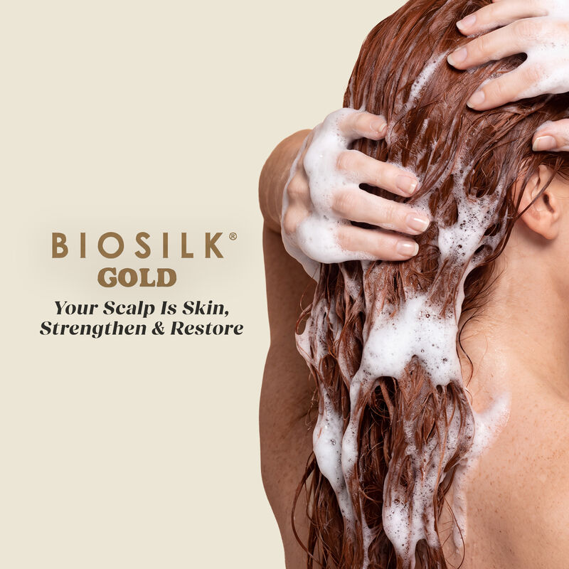BioSilk Silk Therapy Gold Strength and Restore Shampoo - 12 Ounces, , large image number null